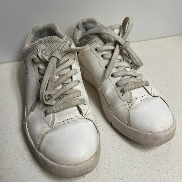 On Cloud The Roger White Leather Sneakers 7 - Picture 3 of 7